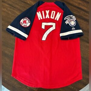 Vintage Majestic Trot Nixon Boston Red Sox MLB Baseball Jersey Sewn Size Medium